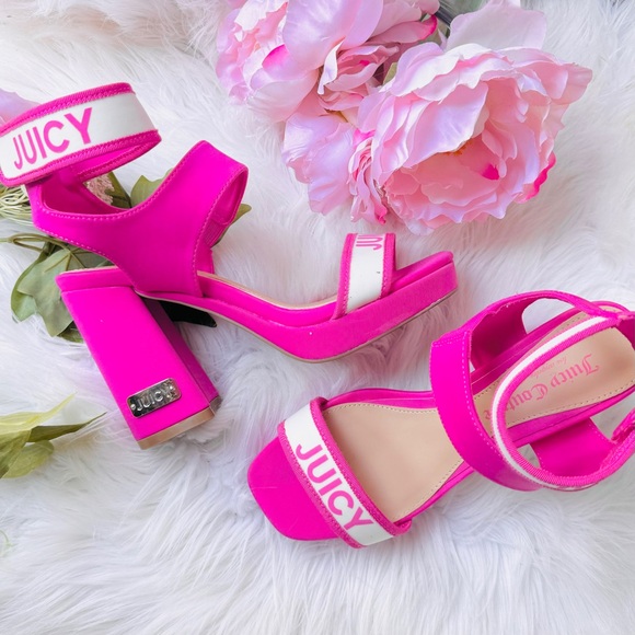 Juicy Couture Pink Block Heels - Picture 2 of 8